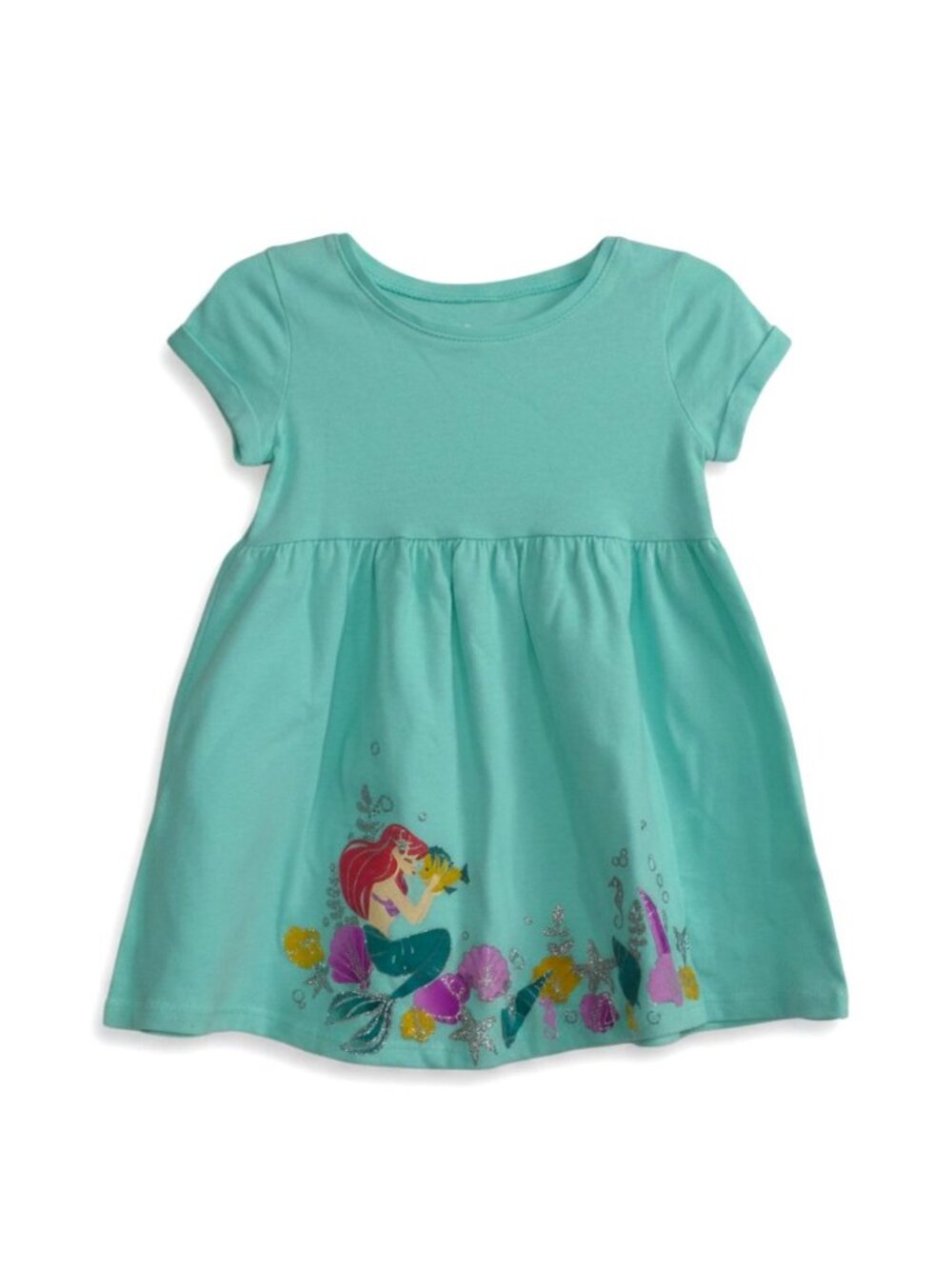Disney Little Mermaid Classic Ariel Aqua Seafoam Green Dress 18M Glitter